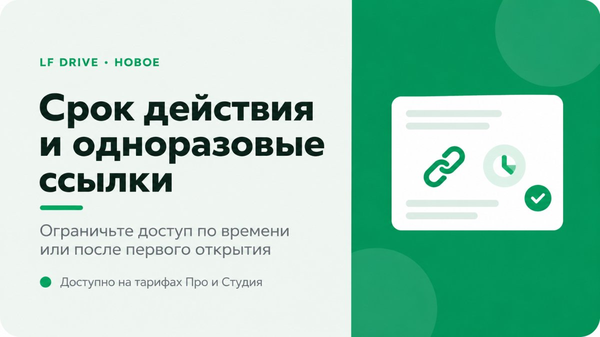 Новая функция: срок действия и одноразовые ссылки